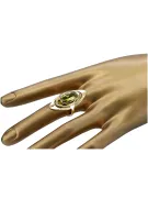 Ring Vintage Stil Gelber Peridot 14 Karat Gelbgold vrc189y